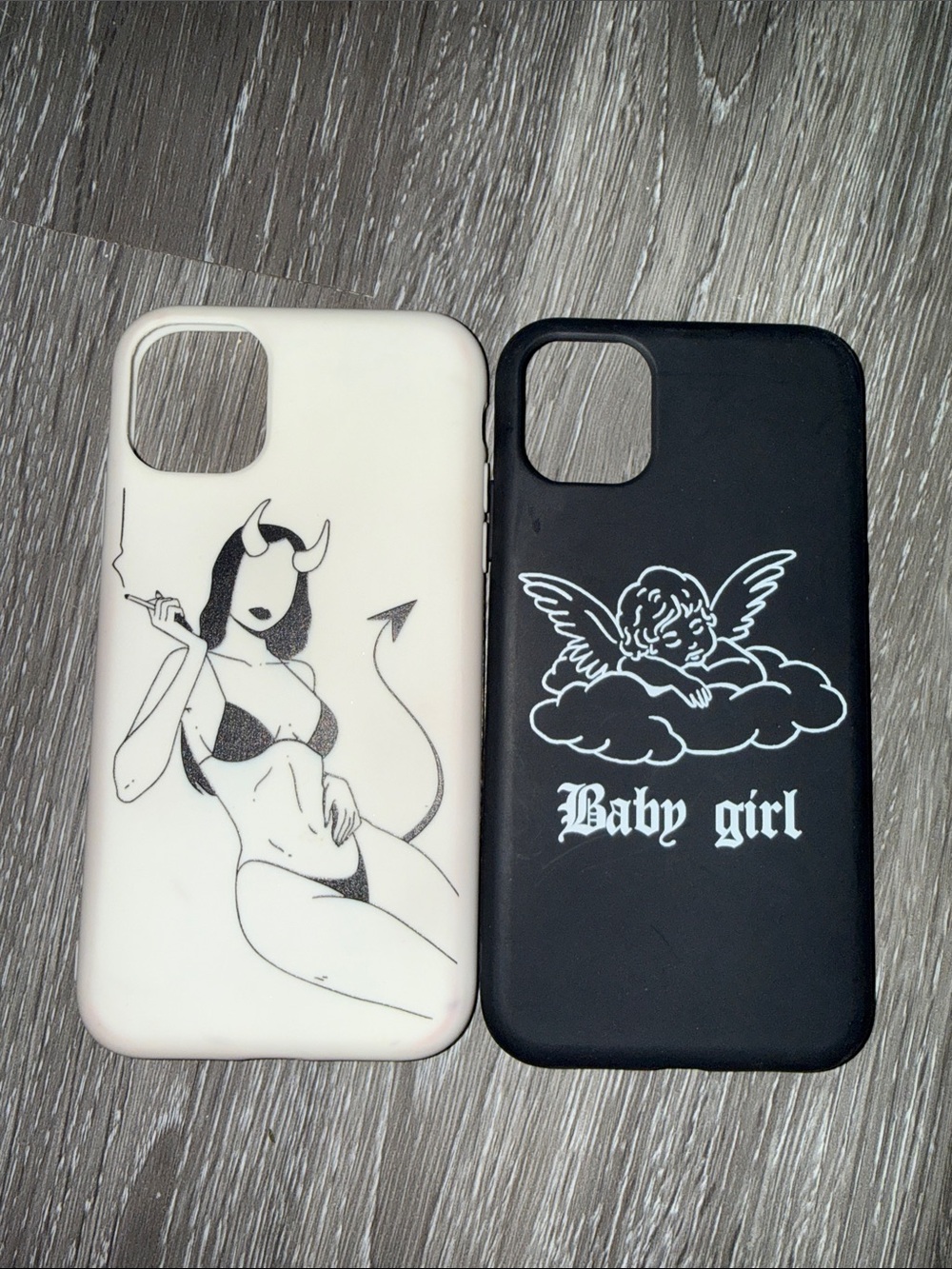 Baby Girl Black & Cream Phone Case Duo - Unbranded iPhone 11 cases